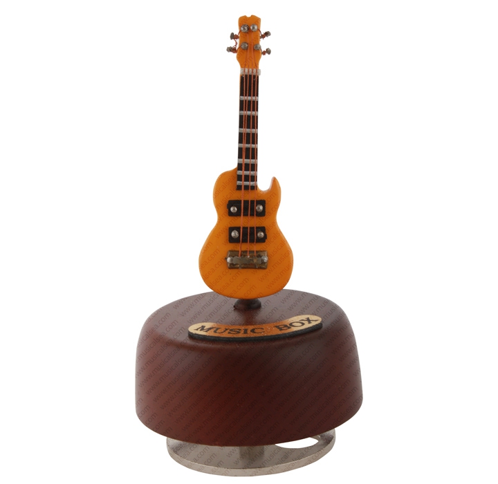 Wholesale miniature wooden guitar rotating mu